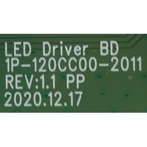 LED DRIVER PARA TV VIZIO / NUMERO DE PARTE M70Q7J03 / 1P-120CC00-2011 / M70Q7J03 606 / 210827 / 359121 / FP695R3HA024 / MODELO M70Q7-J03 LFTGE1